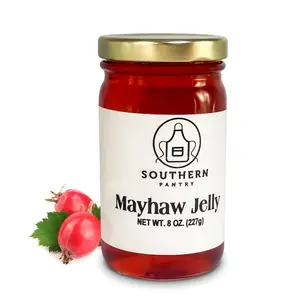Southern Pantry Mayhaw Jelly - 8oz Mayhaw Jelly From Louisiana – Natural Fruit Jelly from Mayhaw Berries – Fresh and Delicious – Fruit Spread Sweet Flavor