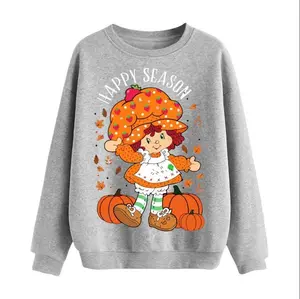 Strawberry Shortcake Fall Sweatshirt, Pumpkin Patch Crewneck, Happy Season Halloween Shirt, Retro Autumn Girl Shirt, Cute Cozy Gift for Her