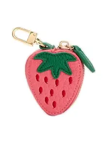 Strawberry Fruit Charm Coin Purse, Cute Stylish Keychain Mini Pouch, Wallet Gift for Girls and Women, Adorable Accessory for Everyday Use
