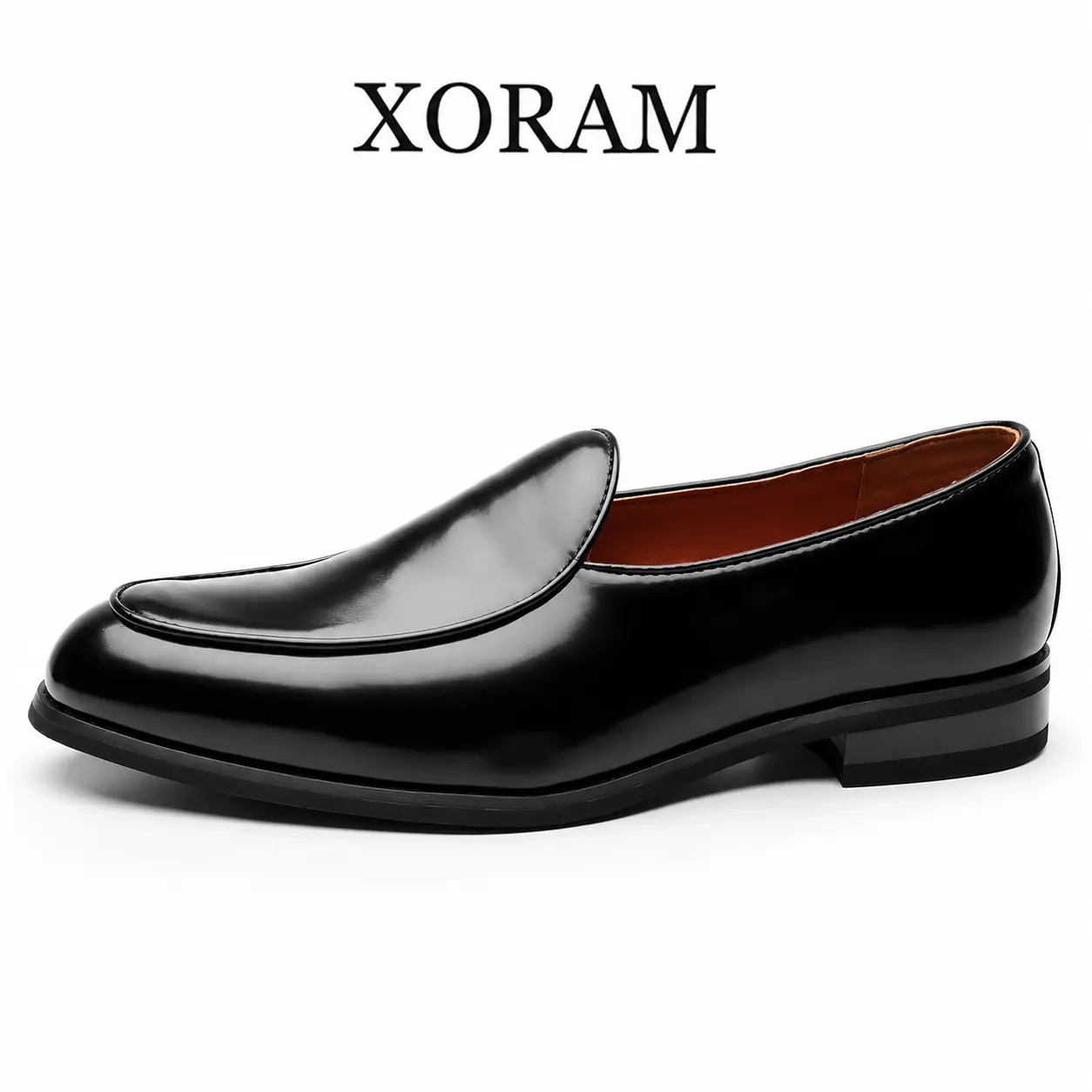 XORAM Men's British-Style Thick-Soled Slip-On Comfortable Business Casual Leather Loafers for Work, Office | Model 241212, Comfortable Loafers, Business Casual Loafers