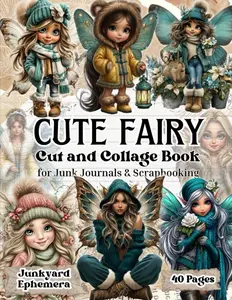 Cute Fairy Ephemera Cut and Collage Book Fantasy Elements for Junk Journals & Scrapbooking: Over 140 Whimsical Fairy-Themed Cut-Outs for Scrapbooks, Art Journaling, Card Making, Mixed Media & More