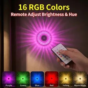 Smart Sensor Night Light, 16 RGB Colors, Magnetic No-Drill, USB/battery Powered, Adjustable Soft Light, Ideal for Home Use, Rechargeable Night Light
