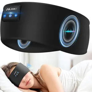 Wireless Sleep Headphones Headband-Soft, Ideal for Exercise & Gaming, Wireless Headphones, Comfortable 3-in-1 Wireless Music Eye Mask for Side Sleepers, Elastic, Noise Isolation, Volume Control, USB Charging |   Music Earbuds |