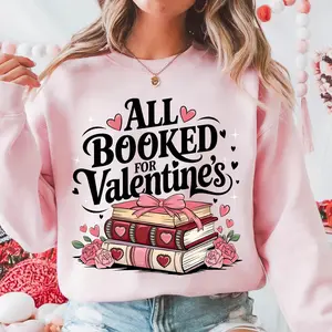 All Booked for Valentines Shirt, Bookish Valentine Shirt, Bookworm Tee, Book Lover Tee, Teacher Valentines Shirt, Valentines Day Gift Shirts O0