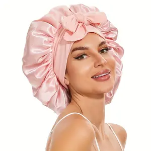Adjustable Satin Bonnet For Sleeping - Silk Hair Bonnet With Tie Band For Women And Men - Protects Hair From Frizz And Breakage