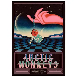 [SALE UP TO 50% + FREE SHIP] Arctic Monkeys 2023 Ageas Bowl Southampton, UK Concert Poster. Alex Turner, Matt Helders, Jamie Cook, Nick O'Malley. Music Poster
