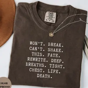 Comfort Colors Grande Eternal Sunshine Shirt - Won't Break Can't Shake Tee - Unisex Womenswear Graphic Tops B5H