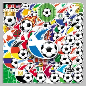 50pcs World Cup football personality cartoon trend creative stickers diy glass shelves display cabinet stickers Sticker Sheets