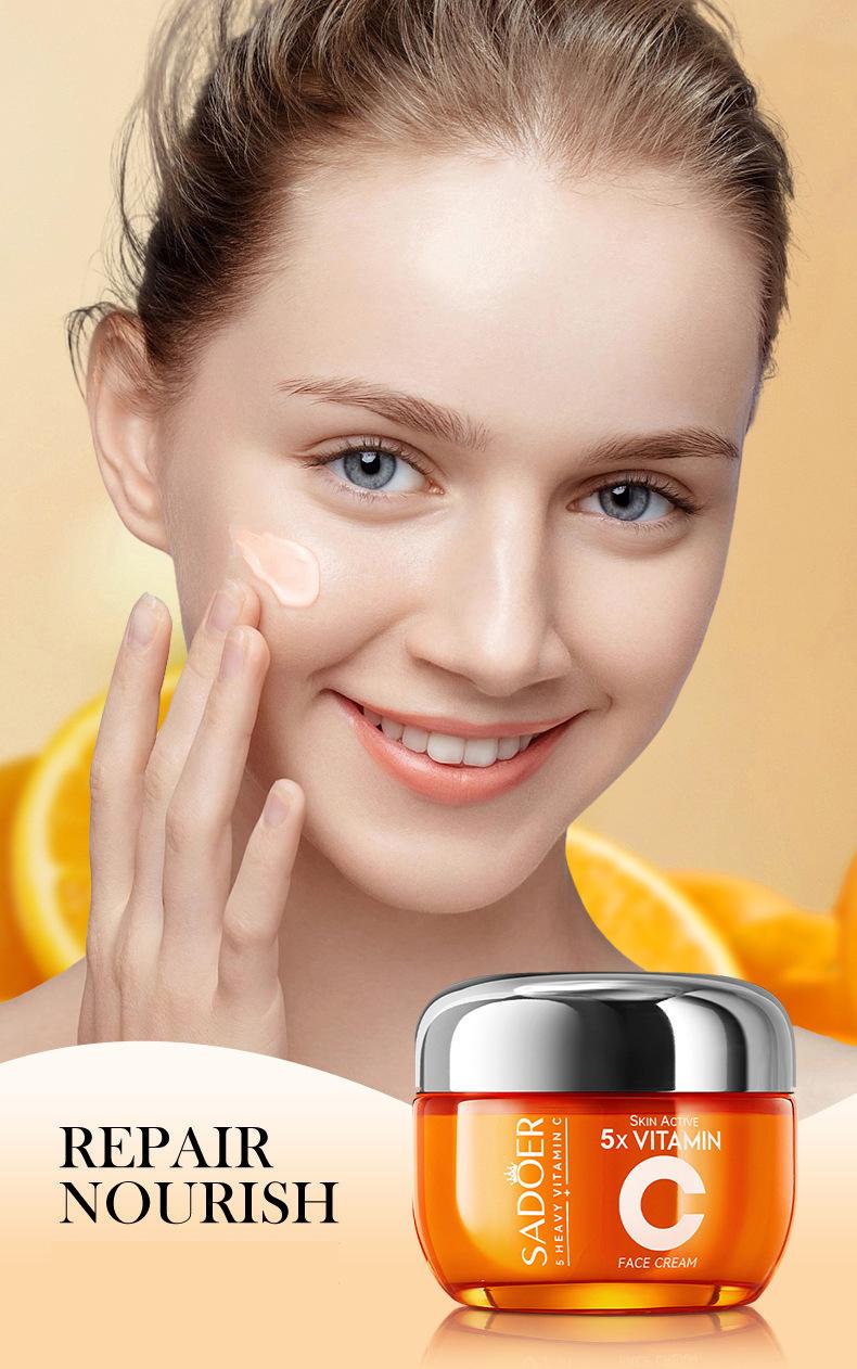 Face Cream with 5X Vitamin C, Hydrating& Repairing Face Cream,For Lines, Wrinkles Moisturizer Moisture Facial Gentle Sensitive Hydrate Moisturizing