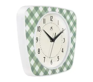Infinity Instruments Plaid Trapezium Wall Clock"