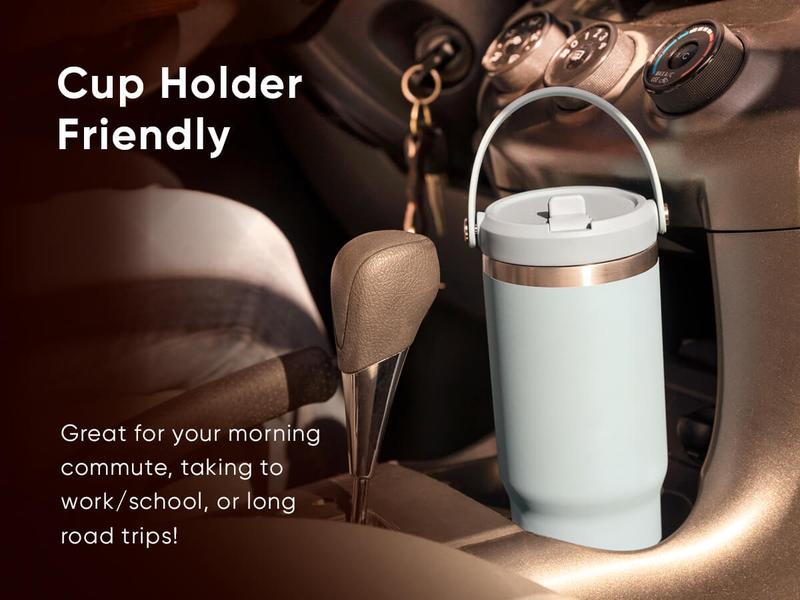 Nomad 40 oz Tumbler with Handle and Sip Lid, Leakproof Tumbler, Tumbler Lid Straw, Double Insulated Tumblers Stainless Steel