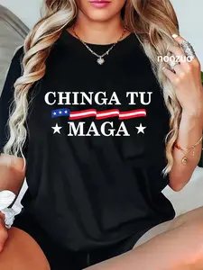 100% Cotton Unisex Anti-MAGA Protest Apparel Chinga Tu MAGA Statement T-Shirt
