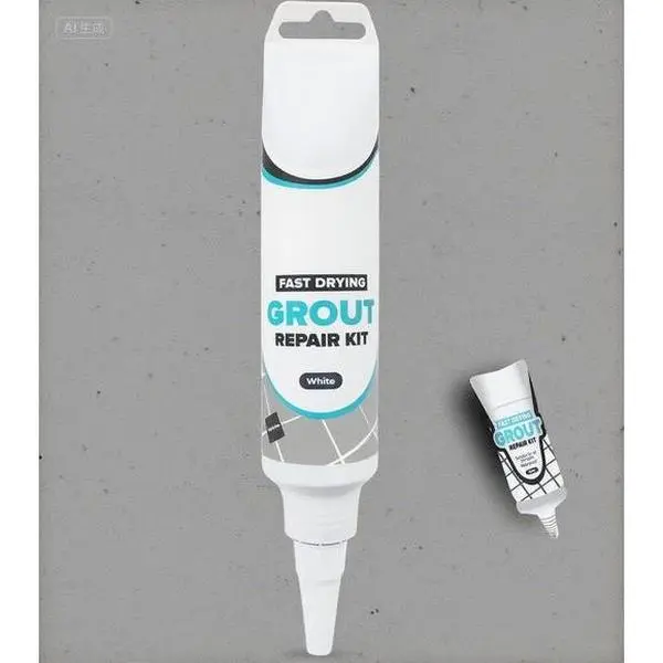 Fast-Drying Grout Renewal Kit - Nontoxic Advanced Premix Formula, Tile Line Restorer with Scraper, Waterproof Filler for Bathroom, Kitchen, Balcony, Heavy-Duty Carpet Tape, Furniture Repair Tool (White, 8.8oz/250gr, Safe for Children, Rocks)