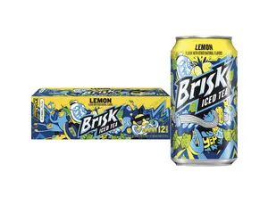 Lipton Brisk Lemon Iced Tea, 12 fl oz, 12 Pack Cans