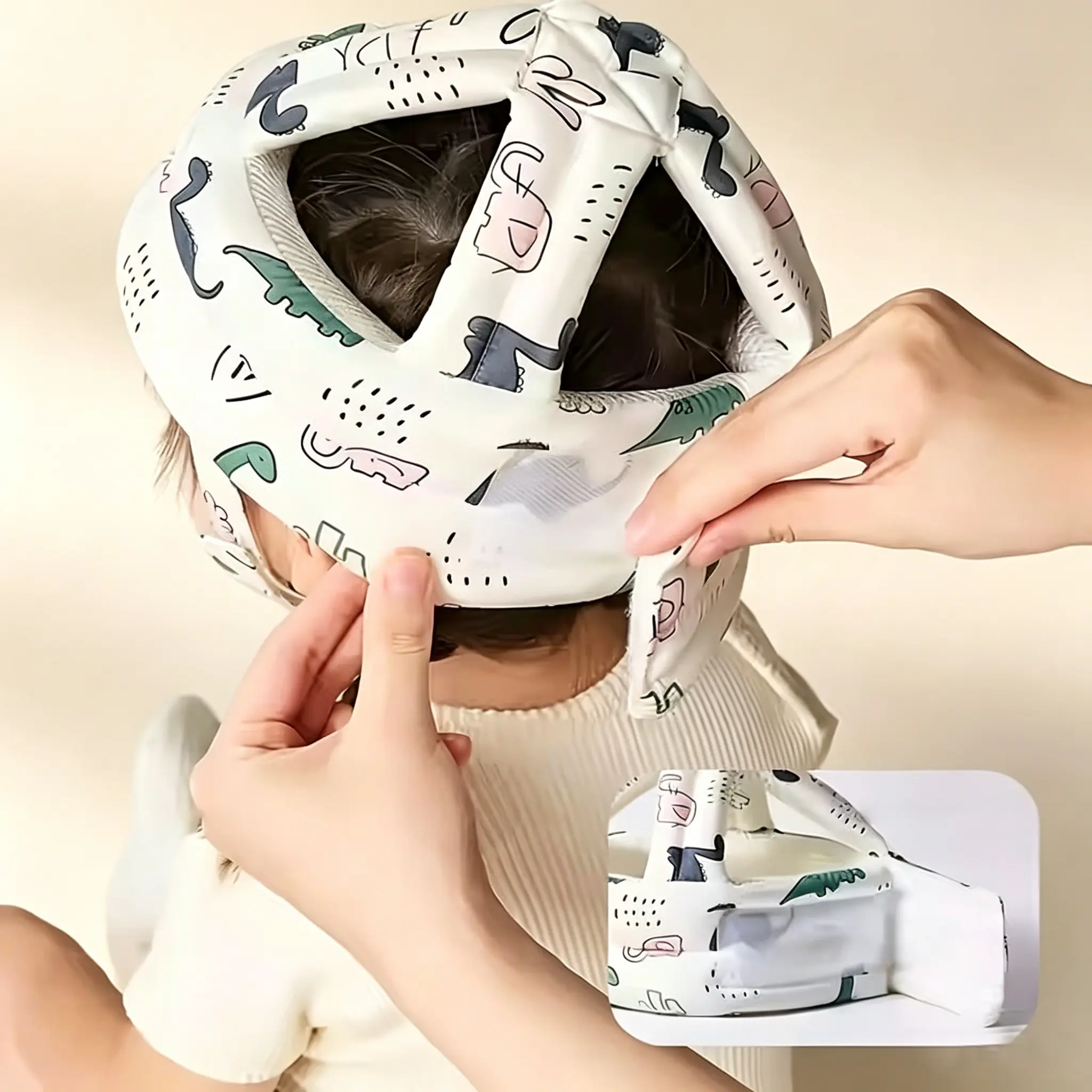 Baby Head Protector Hat - 1pc Cute Cartoon Adjustable Cap for 6-24 Months Toddlers, Walking Learning Essential, Ideal Halloween/Christmas Gift