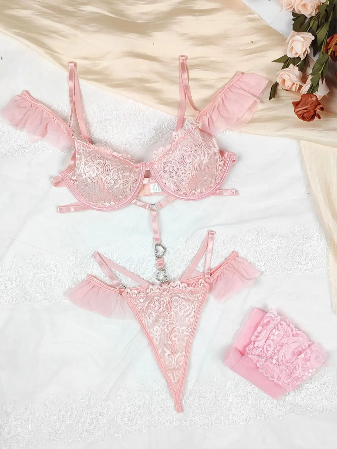Women's Lace Sexy Elegant Lingerie Underwear Sets Three-piece Set, Solid Color Push Up Bra & Thong & Stocking, Lingerie Set for Women - TikTok Shop Women's Lace Sexy Elegant Lingerie Underwear Sets Three-piece Set, Solid Color Push Up Bra & Thong & Stocking, Lingerie Set for Women - TikTok Shop