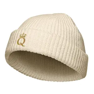 Crowned Q Embroidered Fisherman Beanie