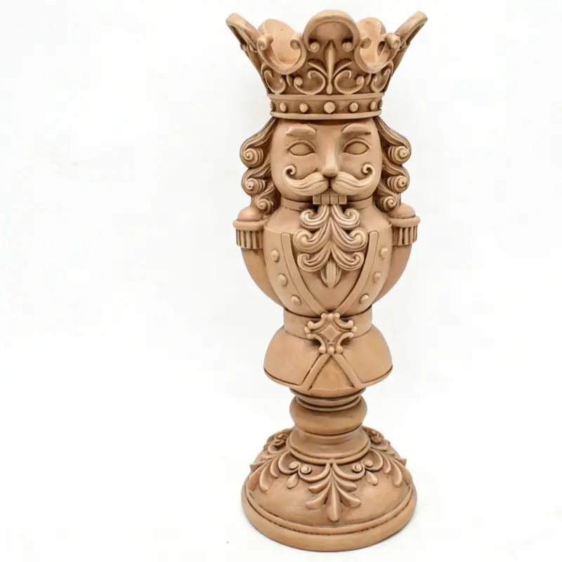 12” Holiday Time Resin Nutcracker Candle Holder