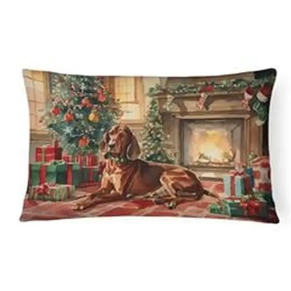 Carolines Treasures DAC2734PW1216 3 x 16 x 12 in. Redbone Coonhound Cozy Christmas Throw Pillow