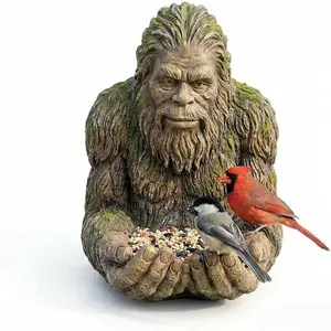 Bigfoot Bird Feeder for Outdoors - Tree-Hanging Bird Feeder, Wild Bird Feeder with Hidden Hook, Garden Decorative Sculpture, Garden Decoration, Bird Lover's Valentine's Day Bigfoot Gift, Bird Feeding Station