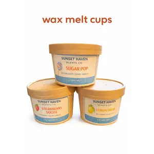 5 oz Scoopie Wax Melt Cups | Hand Poured Soy Blend Scented Wax Melts | Long Lasting Home Fragrance
