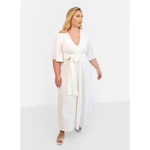 Bianca Faux Wrap A-Line Maxi Dress