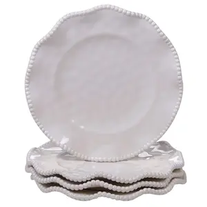 Perlette Cream Melamine Salad Plate 9 in