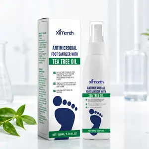 (3 bottles)Tea Tree Oil Foot Spray - Plantar Moisturizing Deodorant for Odor Control & Dry Feet Care, Natural Foot Sanitizer with Antifungal Properties, Ximonth Clear Foot Sanitizer Spray, for Foot & Shoe Freshness