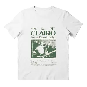 Clairo Sling Album Live at Electric Lady T-Shirt Cotton Fabric Menswear Top Unisex Retro Casual Tee