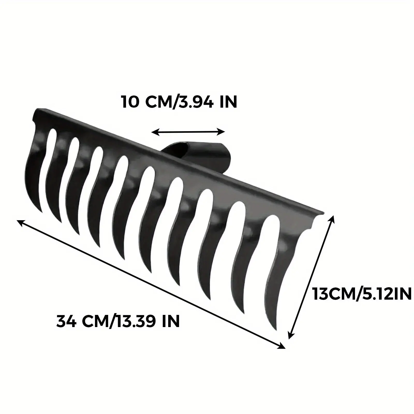 Manganese Steel Rake with 10 Teeth for Plowing Weeding and Collecting Hay Multifunctional Tool 34 CM x 13 CM Durable Gardening Tools Leaf Scoop Rake