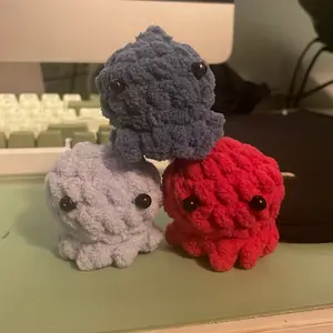 Crochet Mini Octopus Plushie Keychain