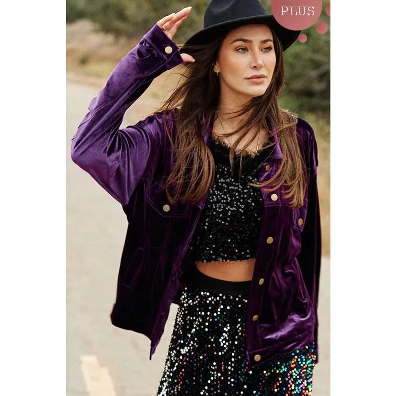 Violet Velveteen Jacket