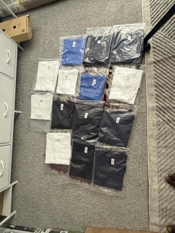 Premium 100% Cotton Blank T-Shirt 180 GSM Unisex Menswear Soft Breathable Durable Mid-Weight Fabric for Adults Families Daily Wear