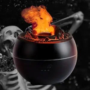 Cauldron Diffuser Halloween Witches Brew Humidifier for Spooky Decor & Comfortable Air Humidity Perfect for Halloween Parties