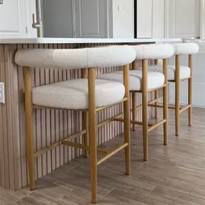 Melbourne 24" Boucle Counter Stool with Arms (1-Piece)