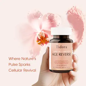 Tidora Age Reverse 3.0 Vitality Booster Anti-Aging Formula Capsules 300mg NR & 10mg PQQ Increases NAD+ Reprogrammes Senescent Cells Enhances Athletic Endurance Muscle Recovery ashwagandha men body complex daily energy boost