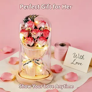 Eternal Rose Gift for Mom  | Mother’s Day Gifts for Mom, Girlfriend, Wife | LED Glass Dome Preserved Flower Romantic Gift