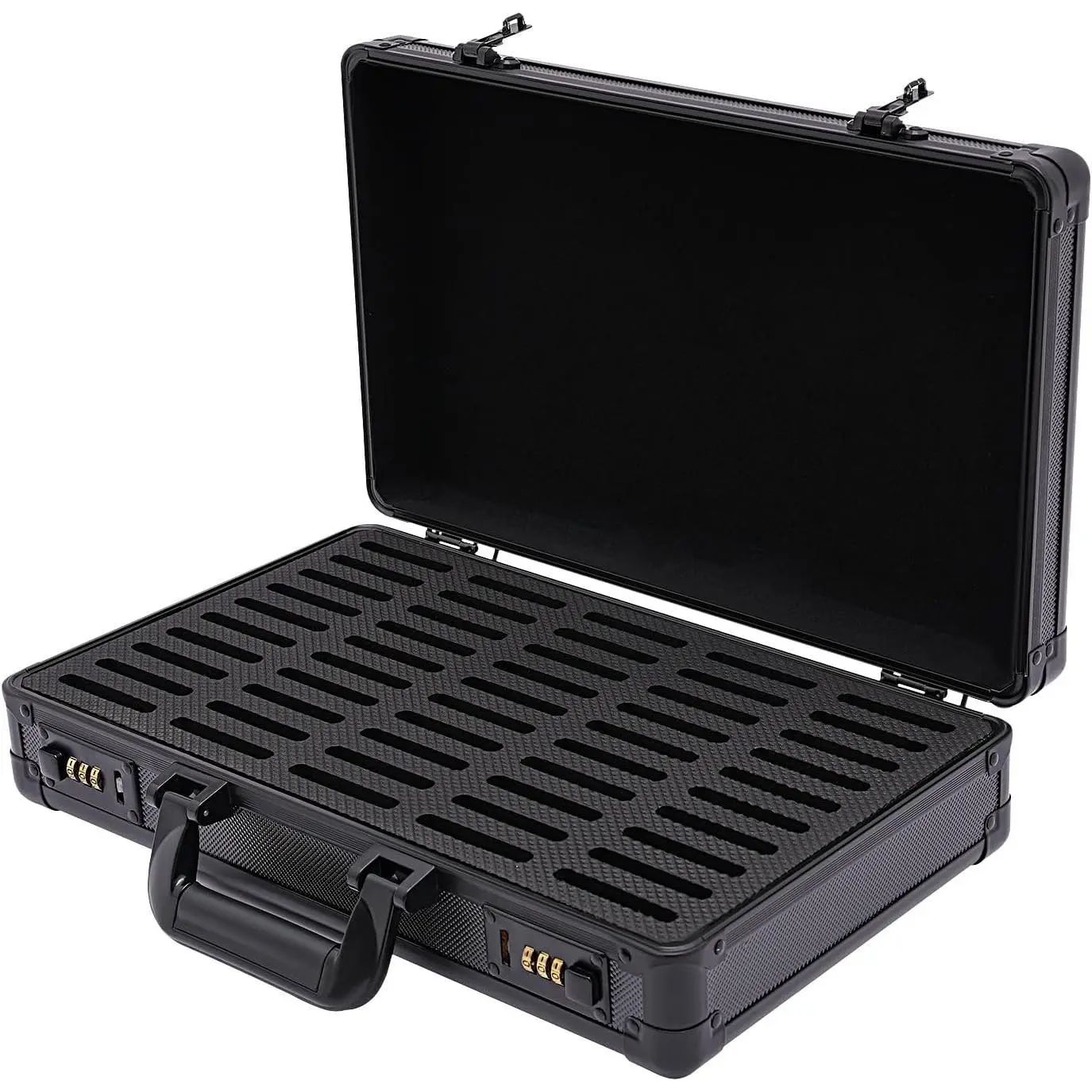 Coin Case, 50 Graded Coin Storage Box with Lock, Easy to Carry, Coin Collectors Supplies for Storage, Transport, and Organization Organiser