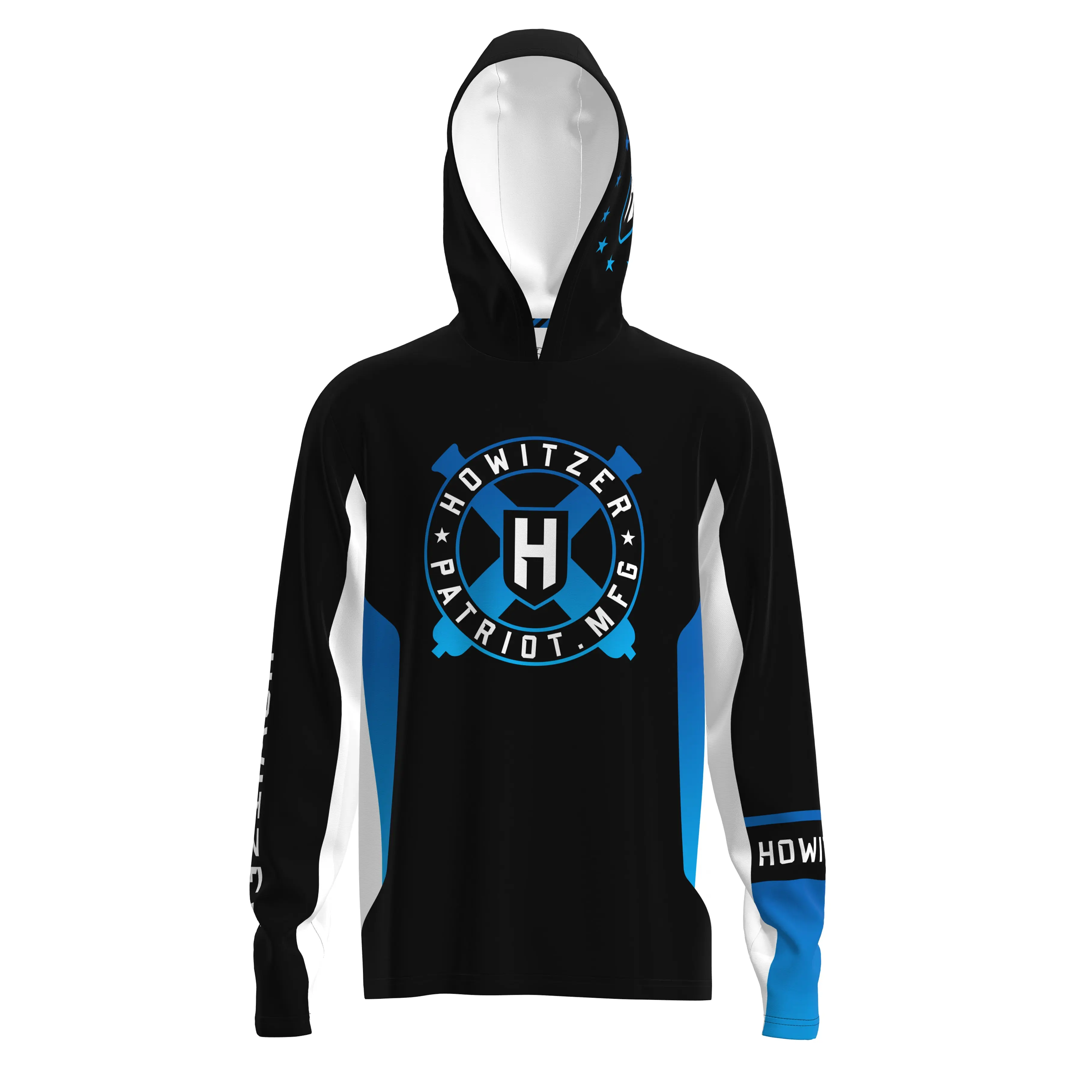 Athletic Fitted Men's Hoodies with Sun Protection | Lightweight Wrinkle-Resistant 4-Way Stretch Mesh Performance Fabric