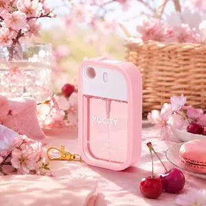 50ML Multi-Scents Alcohol-Free Hand Sanitizer Spray, Silicone Keychain Holder, Portable Travel Size, Fragrance Hand Sanitizer