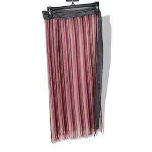 Missoni Pareo D9599 4 Lightweight Striped Wrap Skirt with Fringe Hem for Beach Days & Travel Ready