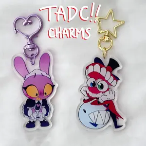 The Amazing Digital Circus Acrylic Keychain | Maid Jax, Caine/Bubble