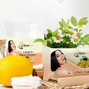 Byenblan-incomparable set Lemon Citrus Glow Face And Soap | Exfoliate Gently 4oz face Cream 7oz Soap