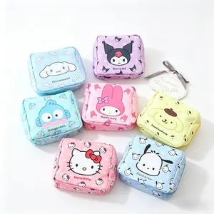 Sanrio Hello Kitty Portable Pad Pouch, Functional On-the-Go Make-Up Bag for Luggage & Daily Use