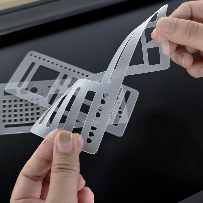 Handmade Flexible Record Template, Planner Stencils Set, Planner Stencil Set for Dot Grid Journals, 3 Pack Reusable, Drawing & Lettering Templates for Journaling, Calendar, Scrapbooking & DIY Craft Supplies, TikTokShopBlackFriday