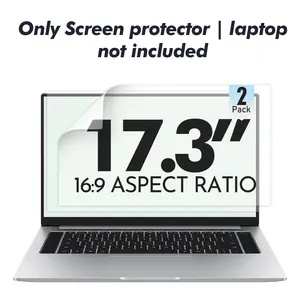 Gavnboon 2-Pack 17.3 Inch Laptop Screen Protector Film, Anti-Glare, 9h Hardness, Blue Light Blocking, Fingerprint Resistant, Fits Hp Dell Asus Sony Samsung Lenovo Toshiba