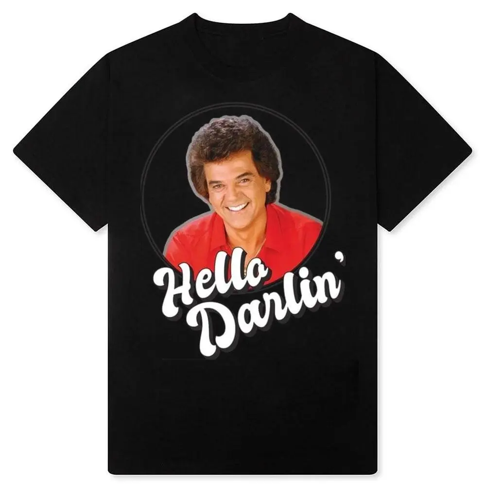 Conway Twitty Hello Darlin Country Music Graphic T-Shirt Vintage Retro Unisex Cotton Short Sleeve Tee