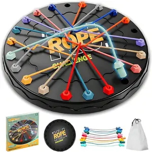 Rope Untangling Puzzle Game, Interactive Family Sensory Toy, Portable Stress ReliefBrain Teaser For Kids & Adults (Black) Perfect Birthday Gift, Holiday Gift, Christmas Gift