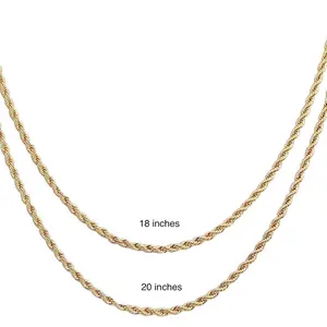 Rope Chain -24k gold filled - necklace- for men & women