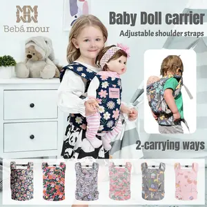 【Bebamour】 Doll Carrier Original - Soft Fabric Doll Accessories for Girls and Boys, Adjustable Shoulder Strap Reborn Baby Doll Carriers, Perfect Easter Basket Stuffers